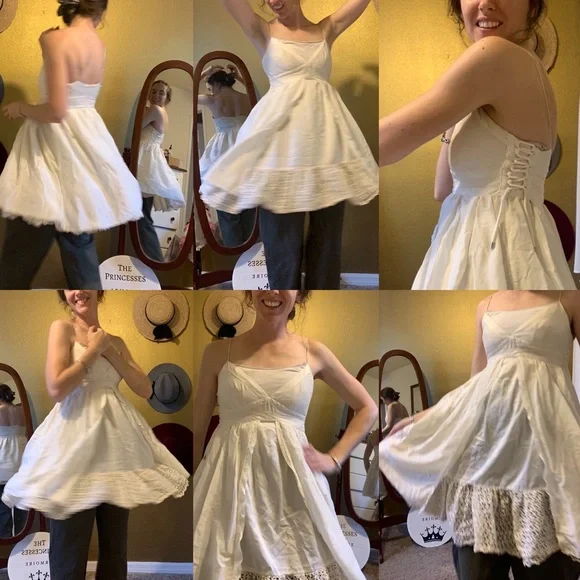 *Bui Italian Made Silk Cotton Lace Up Flowing Camisole Tank Top* - Picture 9 of 9